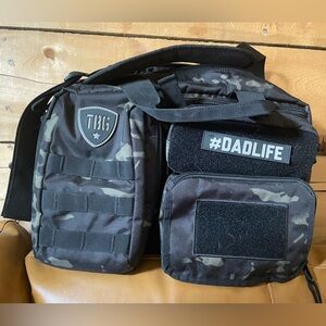 Tactical Black Camo Duffel Bag with MOLLE Pockets - #DADLIFE